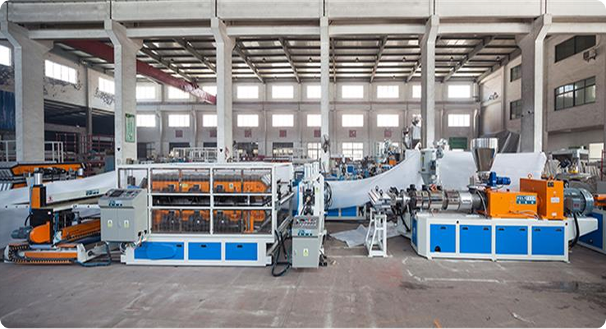 Plastic manufacturing facility and production floor
